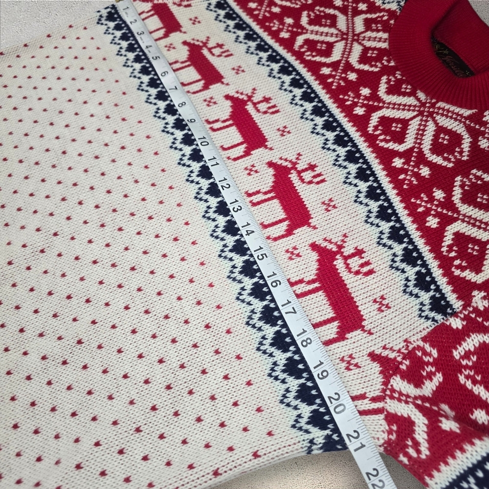 Vintage Jersild Fair Isle Holiday Sweater Size Large - Picture 3 of 5